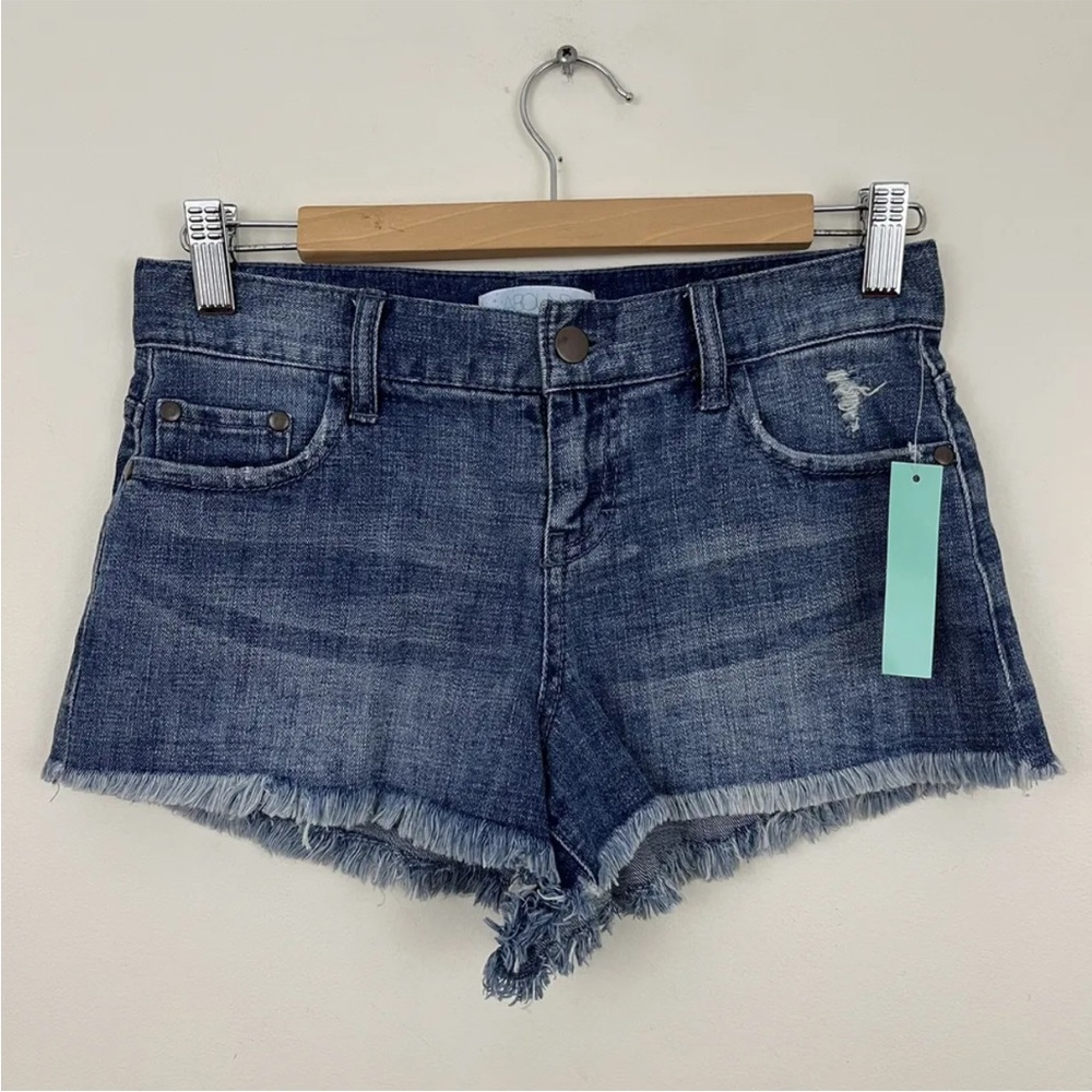 ABOUND Blue Distressed Denim Jeans Mini Shorts Womens Size 25 NWT